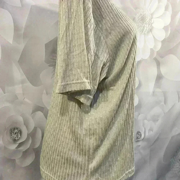 Extra Point Womens 2X Tan Short Sleeve Blouse - Picture 4 of 7